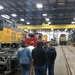 The club listens to Trainmaster Rawson at the CRANDIC shops in Cedar Rapids as he explains shop operations The club listens to Trainmaster Rawson at the CRANDIC shops in Cedar Rapids as he explains shop operations