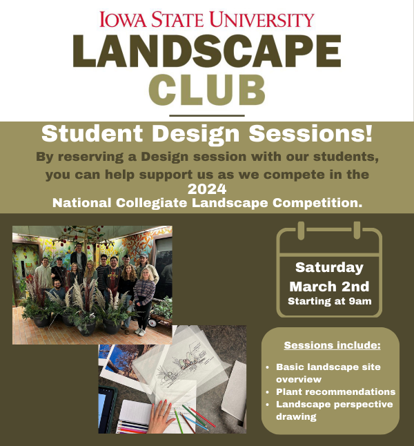 Landscape Club Design sessions flyer 