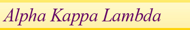 Alpha Kappa Lambda Header